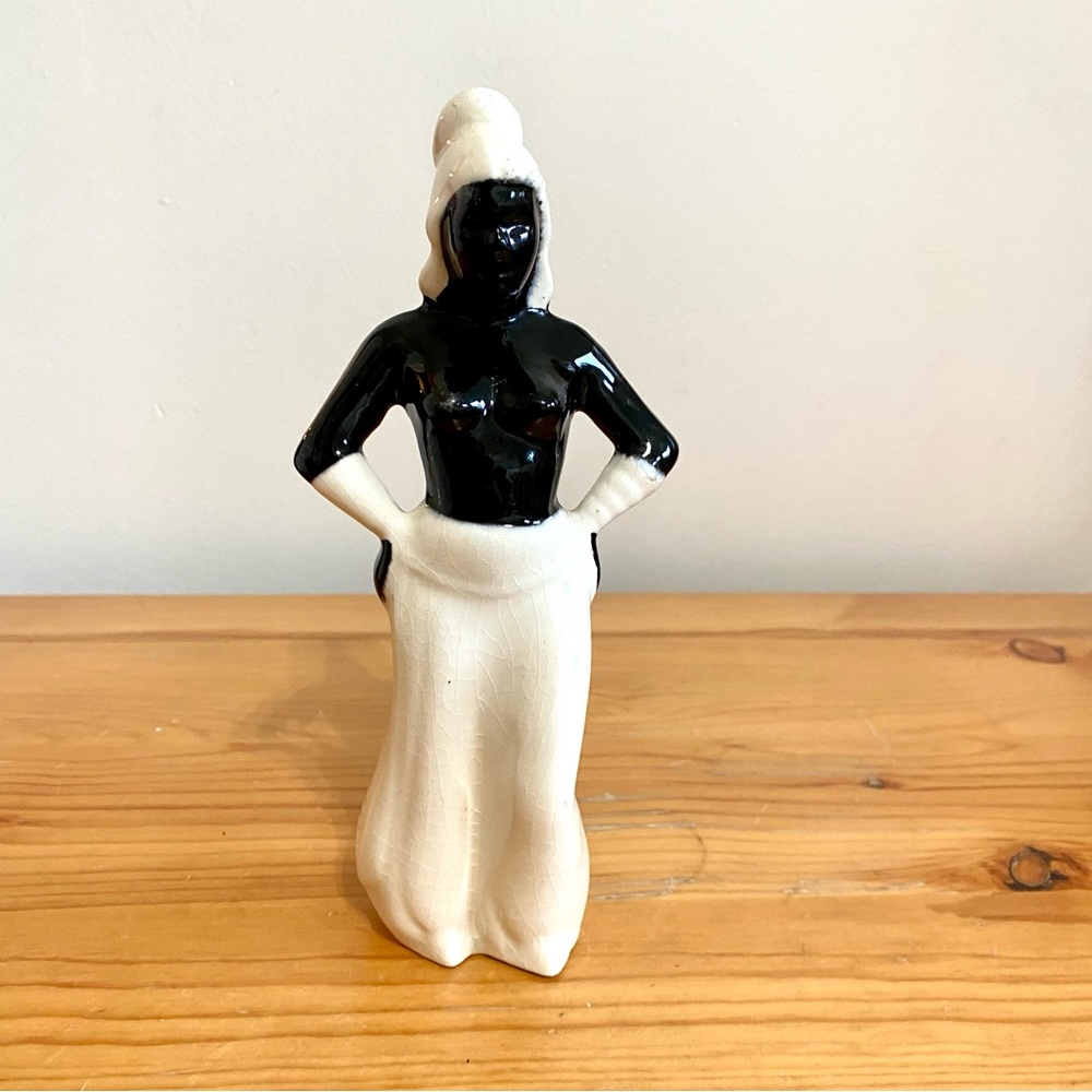 Vintage Antique Blackamoor Woman Figure Sculpture Artwork
